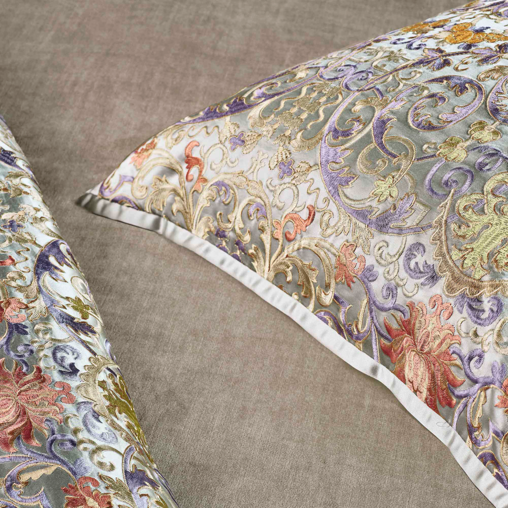 The Met x Ann Gish Venezia Duvet Cover and Decorative Pillow - Blue