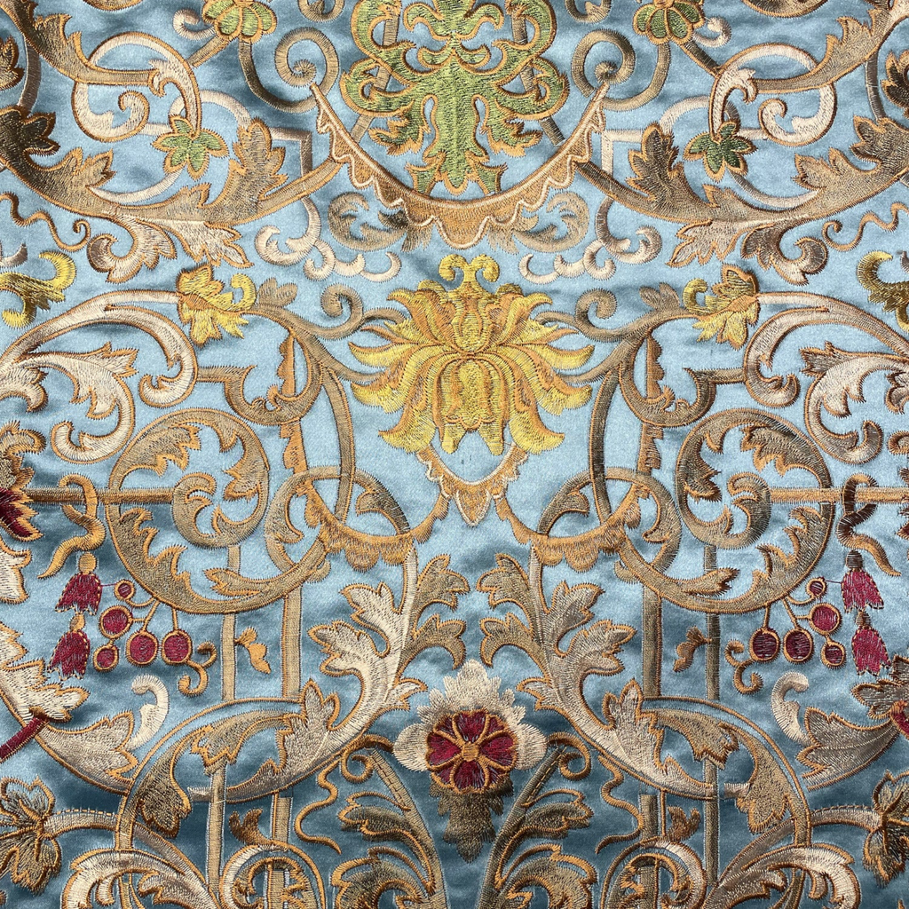 The Met x Ann Gish Venezia Duvet Cover and Decorative Pillow - Sage