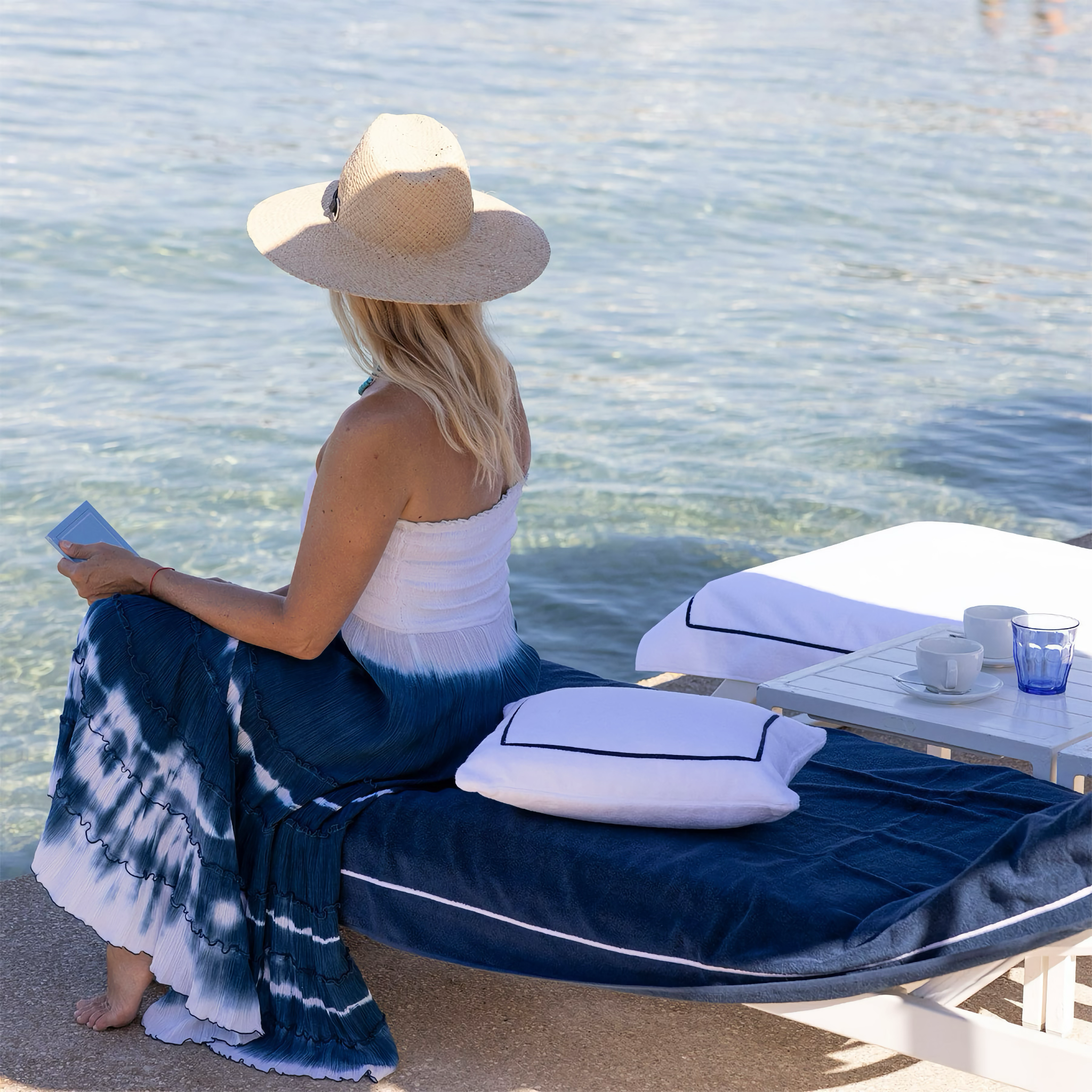 Yves Delorme Croisiere Beach Pillow - Blanc