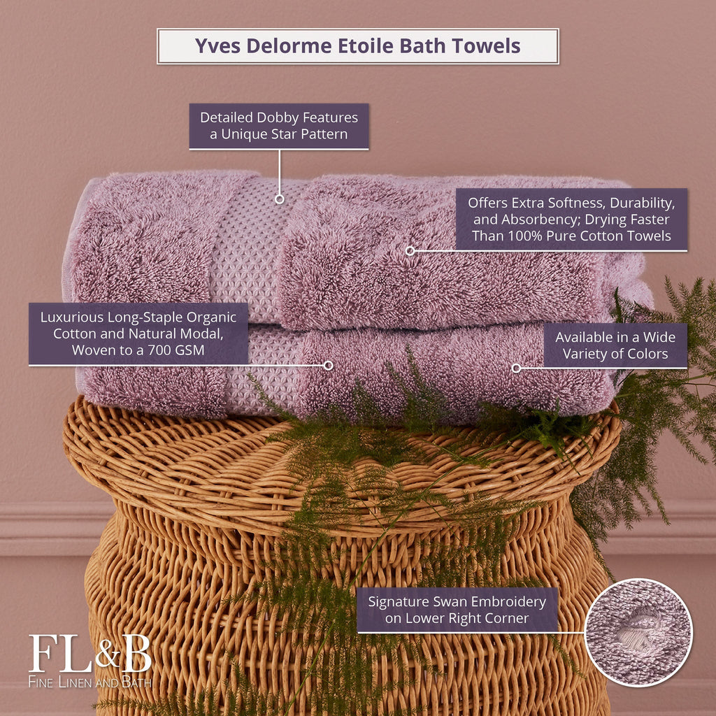 Yves Delorme Etoile Bath Towels and Mats - Santal