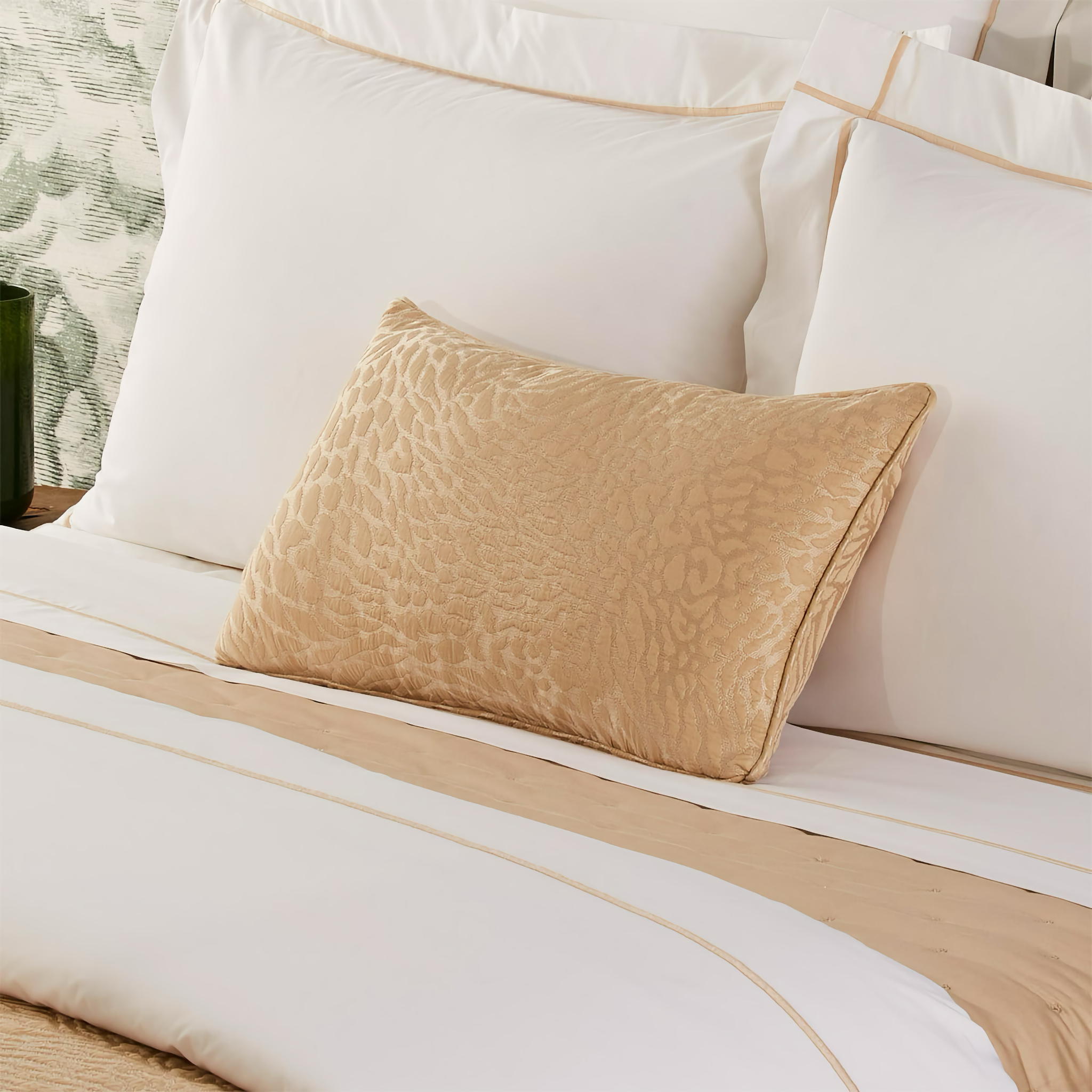 Yves Delorme Souvenir Coverlet and Decorative Pillow - Dune