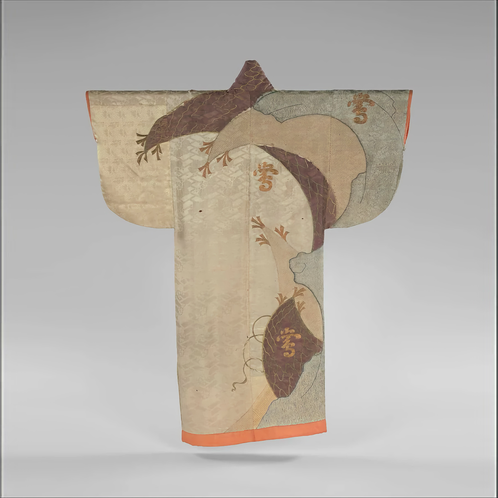 The Met x Ann Gish Kosode Throw and Decorative Pillow - Blue/Gold