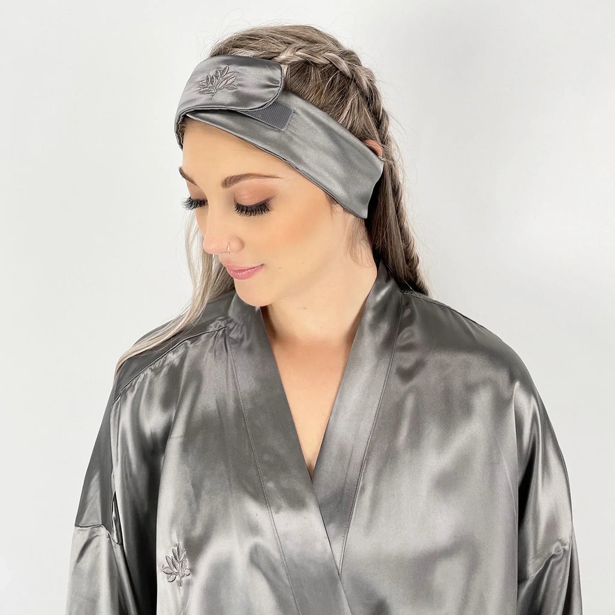 Mulberry Park Silks Silk Glam Band - Gunmetal